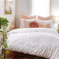 Peri Home 100% Cotton 2-Piece Comforter and Sham Set (White Chenille Leopard, Twin XL)