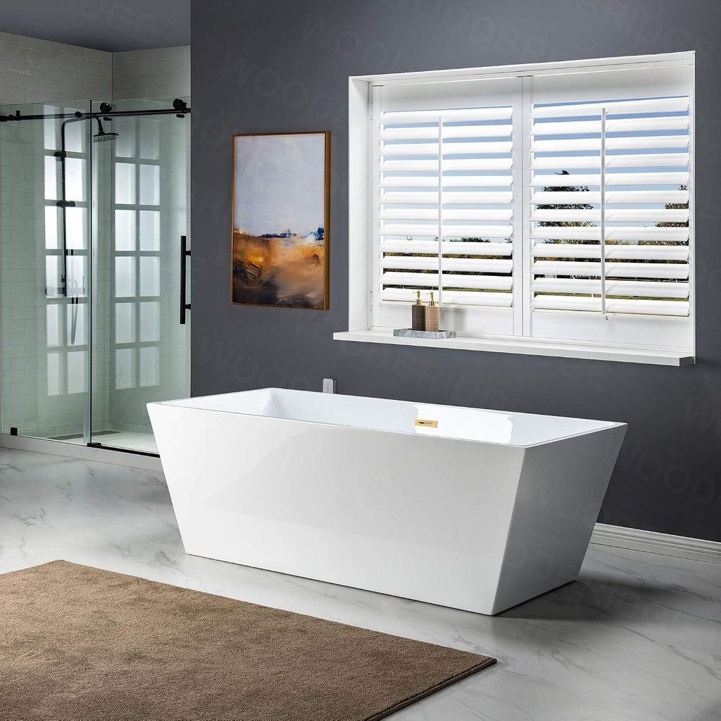 WOODBRIDGE B0003-BG-Drain &O Bathtub, White