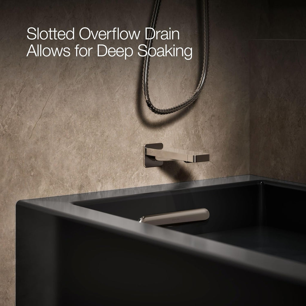 Kohler 1956-LA-7 Underscore® 60' x 30' alcove bath, left drain, Black Black