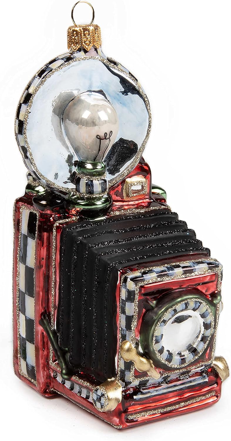 MacKenzie-Childs Glass Ornament - My Selfie - Classic Camera