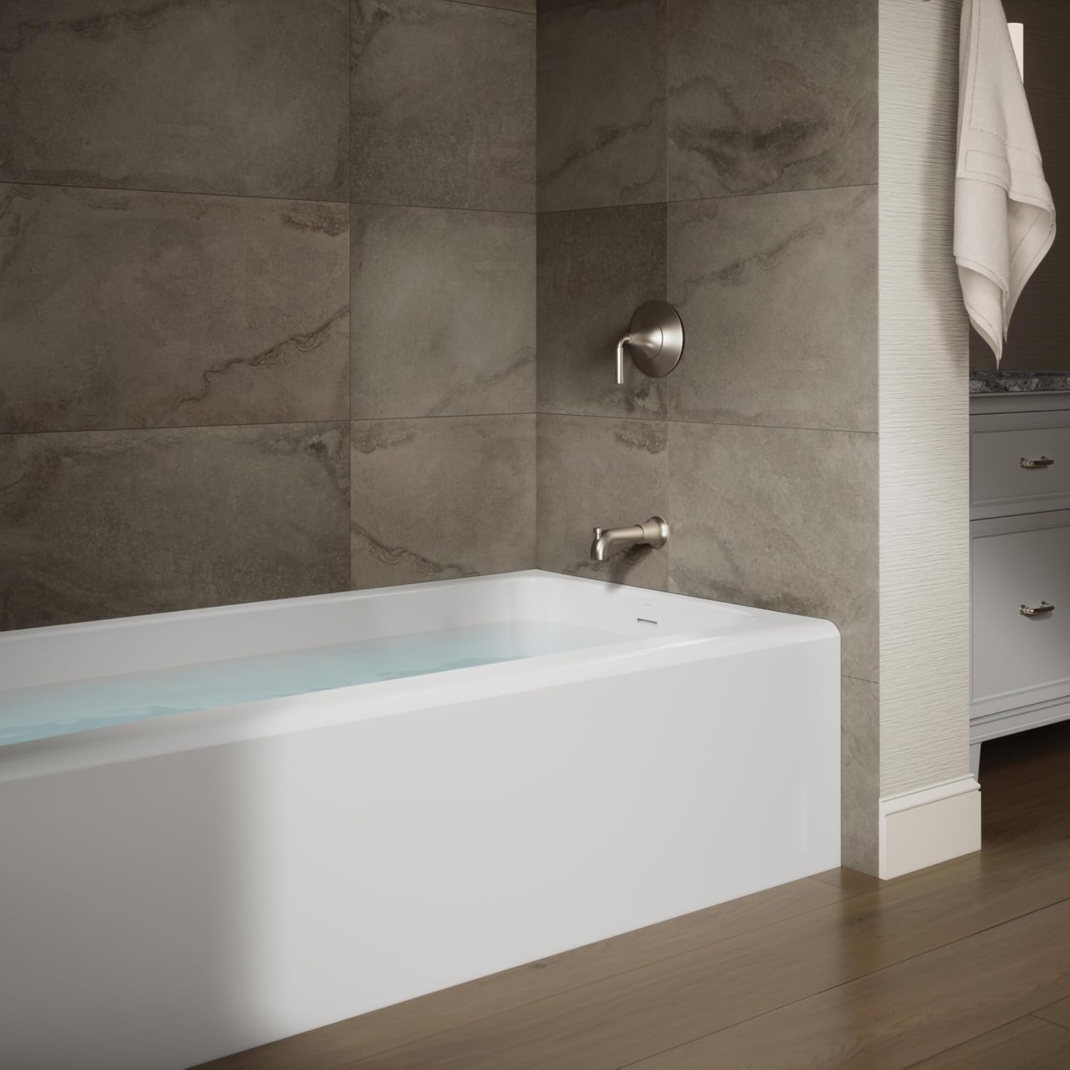 Kohler 25834-RA-0 Avec® 72' x 36' alcove bath, right drain, White