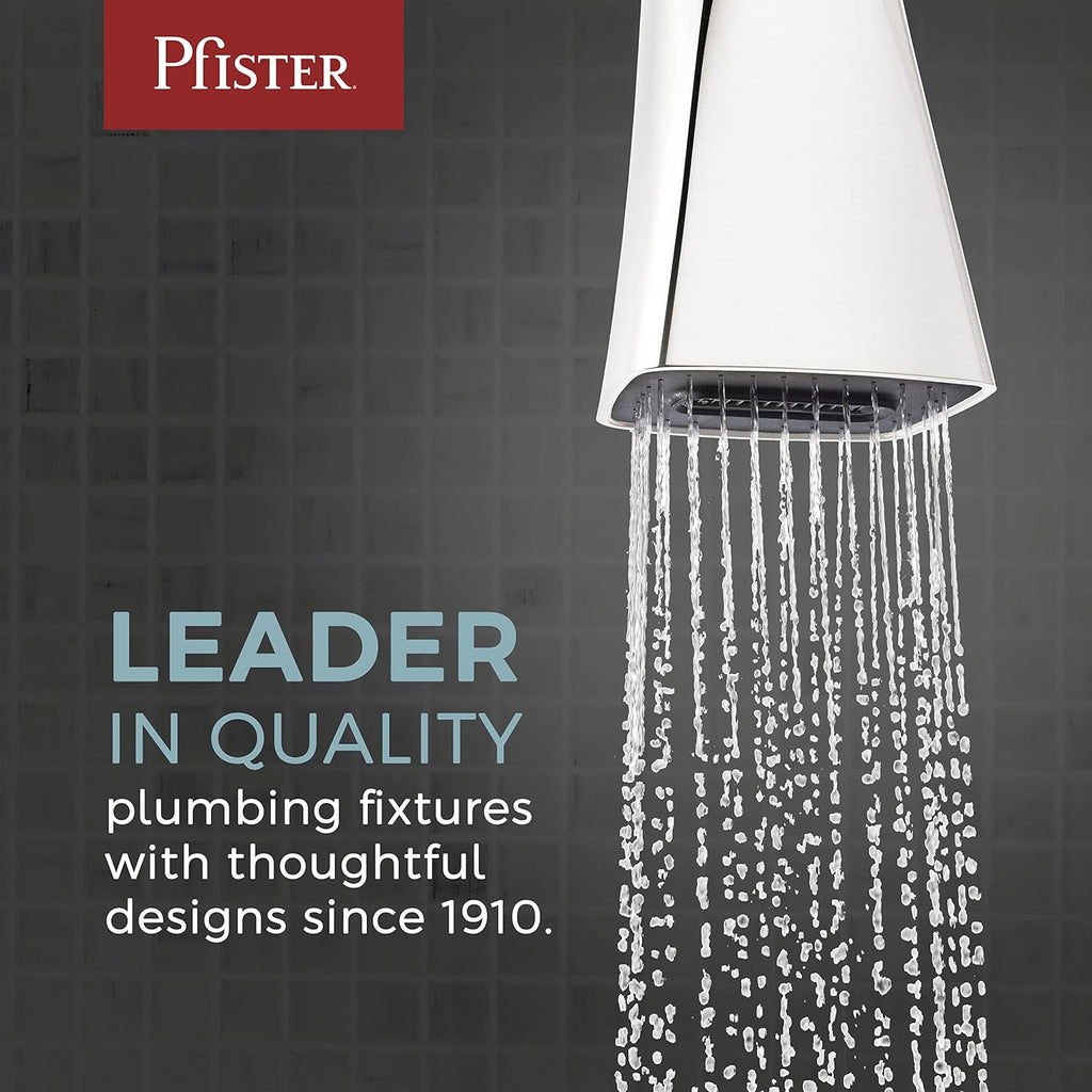 Pfister Vaneri Tub & Shower Trim Kit, Valve and Cartridge Included, 1-Handle, Spot Defense Brushed Nickel Finish, 8P8WS2VRISGS