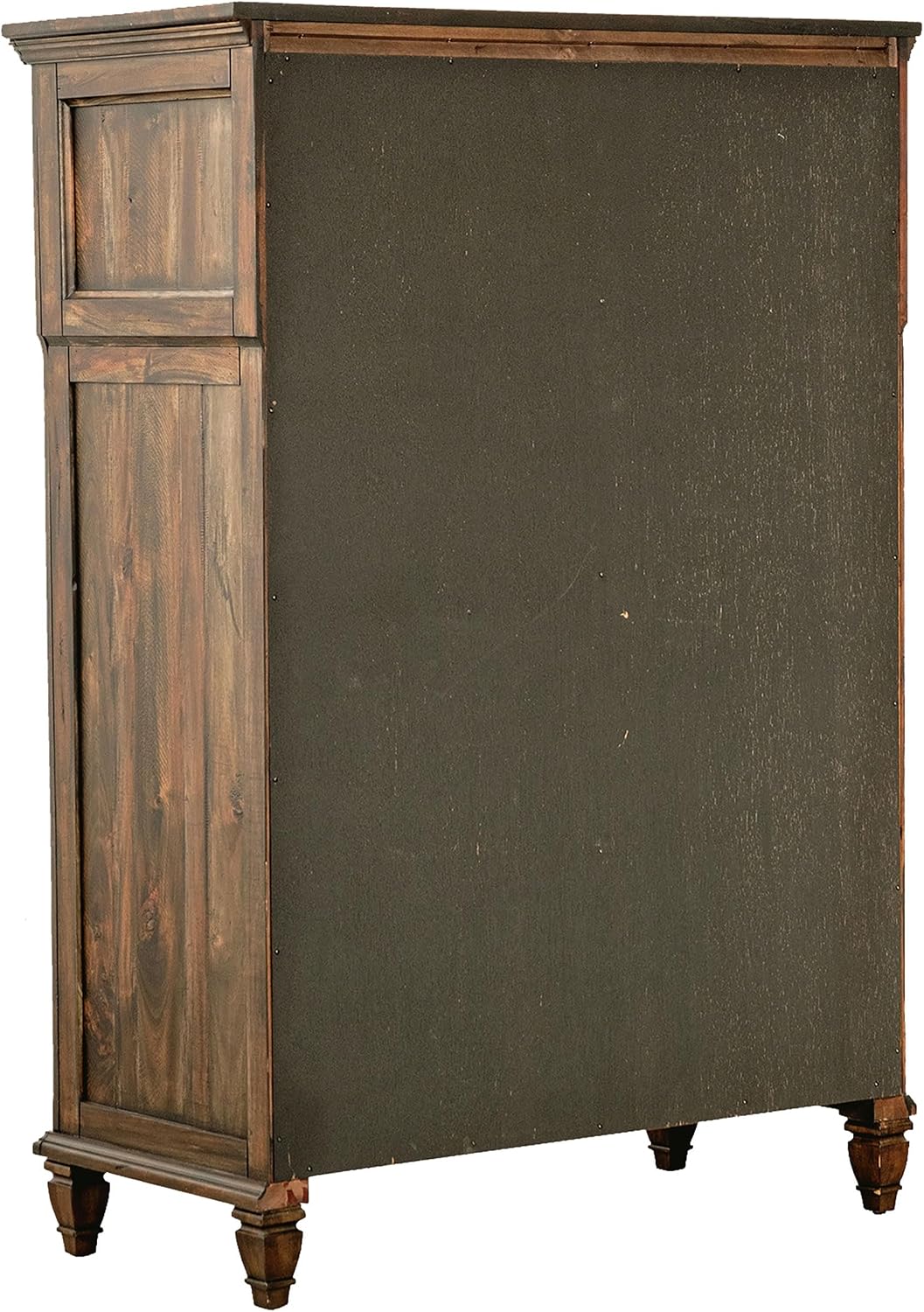 Coaster Home Furnishings Avenue Traditional 5-Piece Bedroom Set Eastern King Size Panel Bed Frame 68-inch Headboard Weathered Burnished Brown 223031KE-S5
