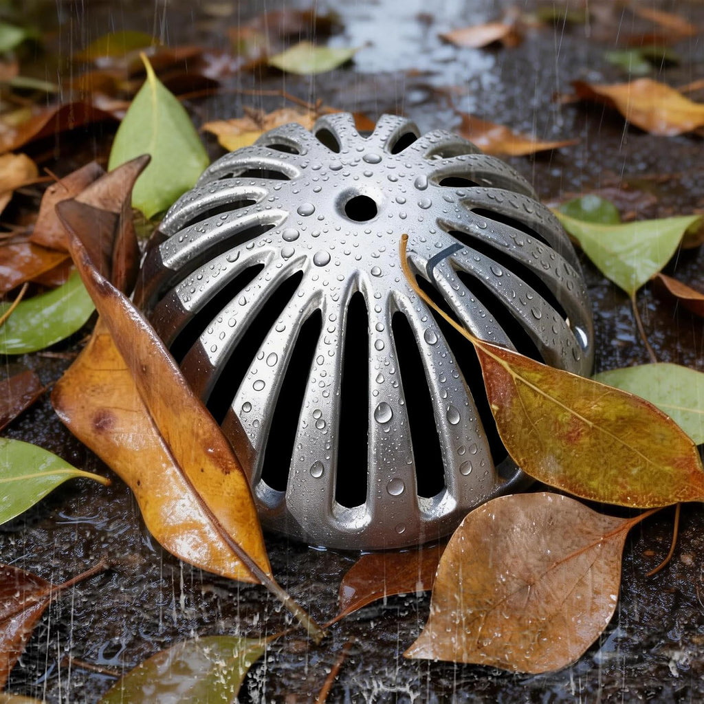 Leyso Heavy Duty Aluminum Drain Covers, Sink Drain Cover, Floor Drain Cover, Dome Strainer Cover for Compartment Sink, Kitchen, Outdoor, Garden, Restaurant 5-1/2' W x 2-1/4'H (10 PCS)