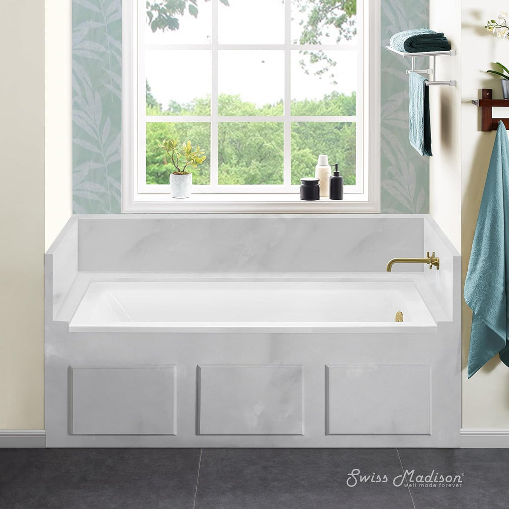 Swiss Madison Voltaire 60' x 30' Right-Hand Drain Alcove Bathtub