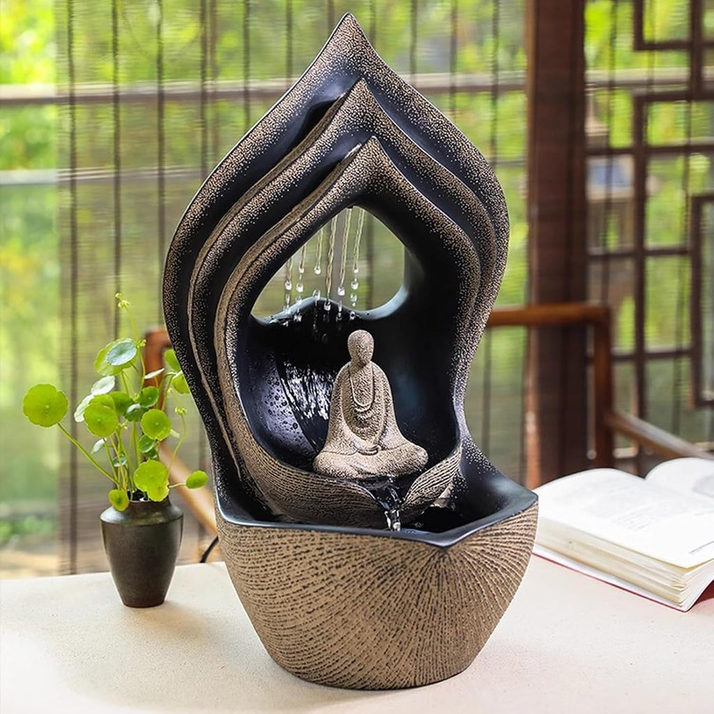 GLigeT Tabletop Fountain Chinese Style Flowing Water Decoration, Home, Office, Living Room, Porch, Desktop Decoration, Fountain Landscape Water Fountain Decor
