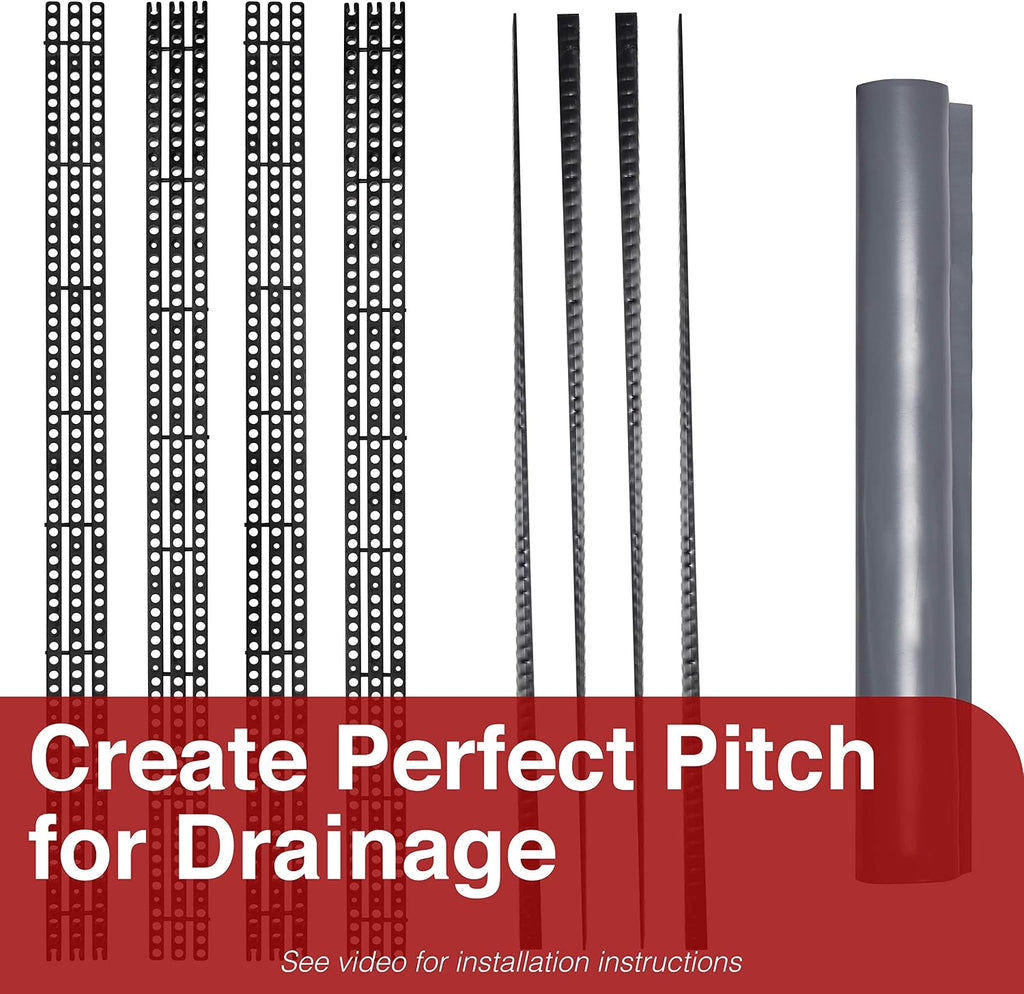 Bathtub to Shower Conversion Kit with Pan Liner & Square Drain SSCK-701D ULTRA 'GOOF PROOF SHOWER'