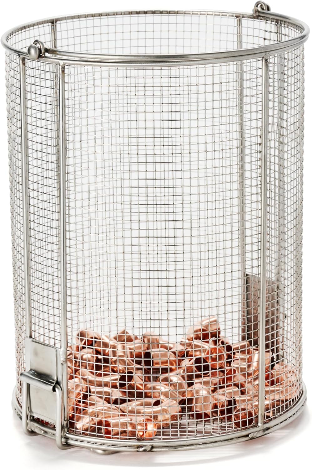Dip N' Drain – Stainless Steel Part Cleaning Strainer Basket for 5-Gallon Buckets (Bucket Included) | 1/4″ Mesh, Swing Handle, Perfect for Mechanics, Auto Parts, Garage, Shop & Home Workshop Cleaning