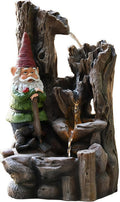 Top Outdoor Water Fountain Outside, Garden Water Fountain Decor for Gardens, Landscaping, Patios, Lawns (D)
