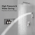 KES Shower Faucet Set & Bathroom Sink Faucet & Bathroom Sink Drain, XB6230S12-BN-UPC-NEW+L4350LF-BS-KES+S2008D-BN-TEM
