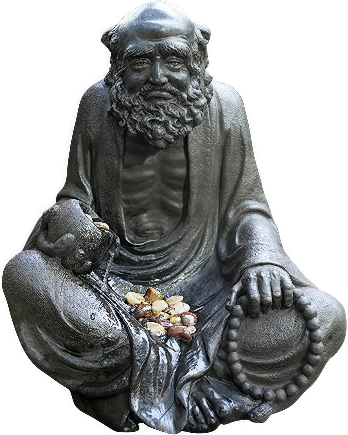 Outdoor Water Fountain Outside, Garden Fountain, Buddha Statue Outdoor/Indoor for Home, Buddha Decor & Gifts, Buddah, Buda, Budda, Buddhas, Chinese Decor & Gifts, Feng Shui (Small)