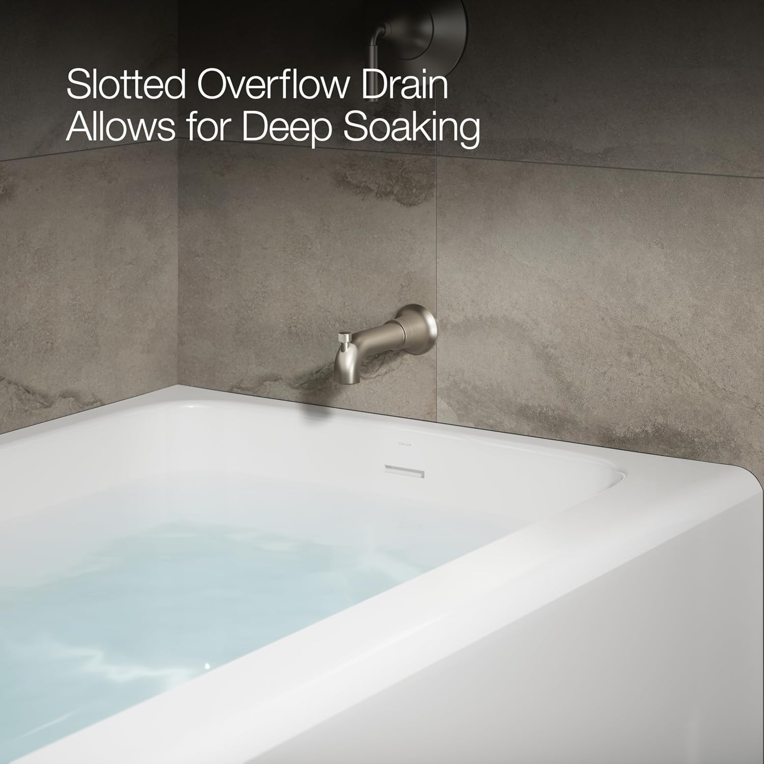 Kohler 25834-RA-0 Avec® 72' x 36' alcove bath, right drain, White