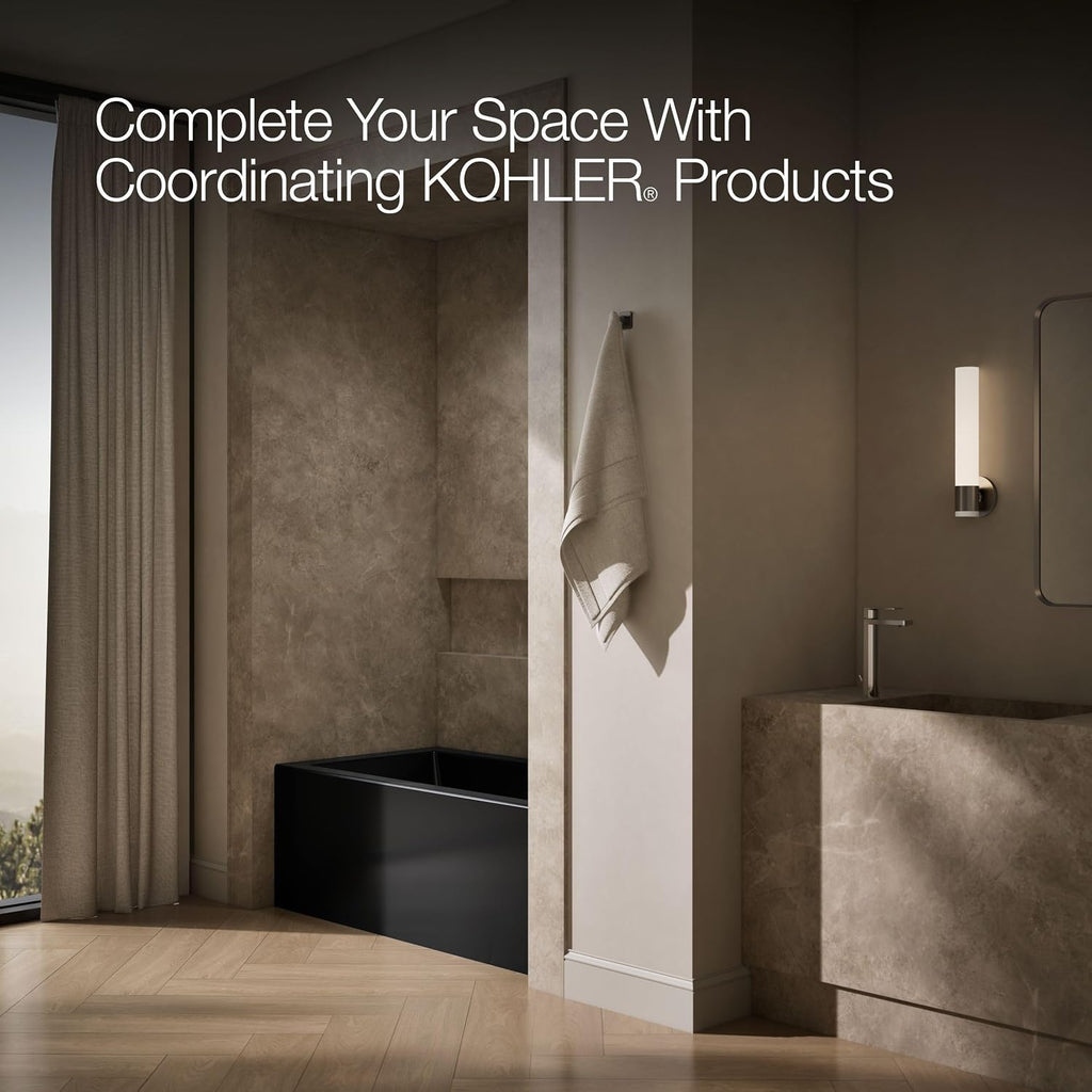 Kohler 1957-RA-7 Underscore® 60' x 32' alcove bath right drain, Black Black