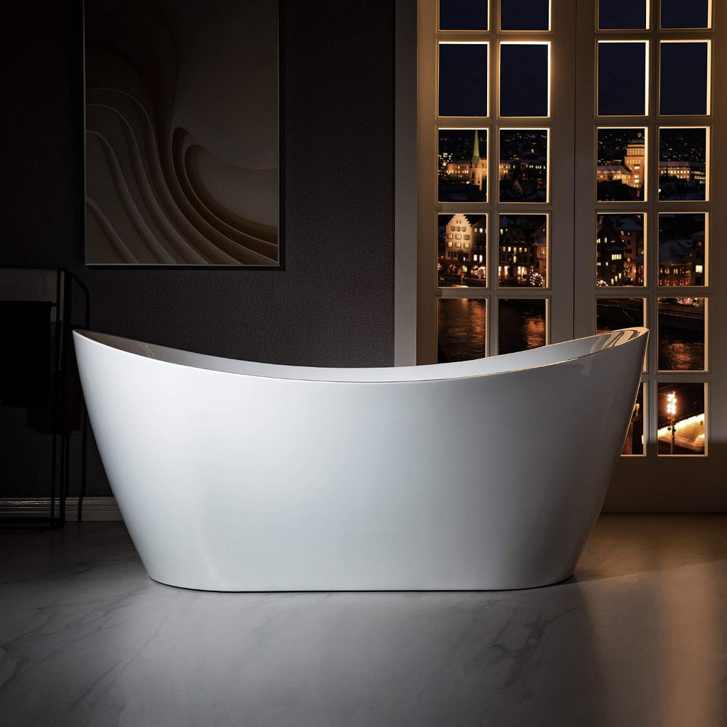 WOODBRIDGE BTA1515-MB-Drain &O Bathtub, 67 Inch, Matte Black