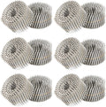 findmall 3600 Count 2-1/2 Inch x .090-Inch Ring Shank 304 Stainless Steel Siding Nails 15-Degree Collated Wire Coil for Wood or Fencing Applications