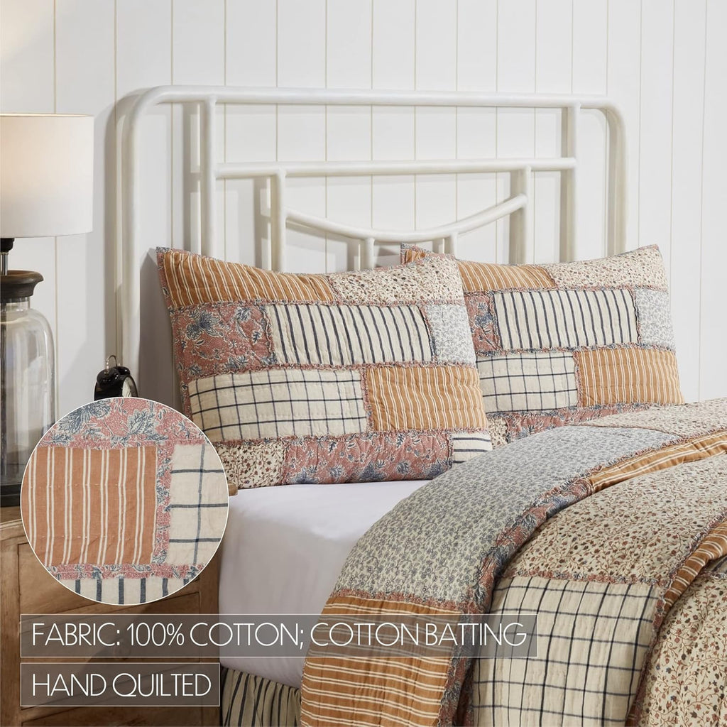 VHC Brands Kaila 5 Piece Queen Quilt Set (1 Queen Quilt, 2 Standard Shams, 2 Standard Pillowcase)