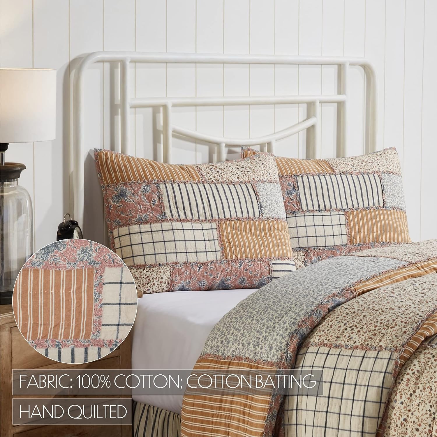 VHC Brands Kaila 5 Piece Twin Quilt Set (1 Twin Quilt, 2 Standard Shams, 2 Standard Pillowcase)
