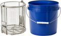 Dip N' Drain – Stainless Steel Part Cleaning Strainer Basket for 2-Gallon Buckets (Bucket Included) | 1/4″ Mesh, Swing Handle, Perfect for Mechanics, Auto Parts, Garage, Shop & Home Workshop Cleaning
