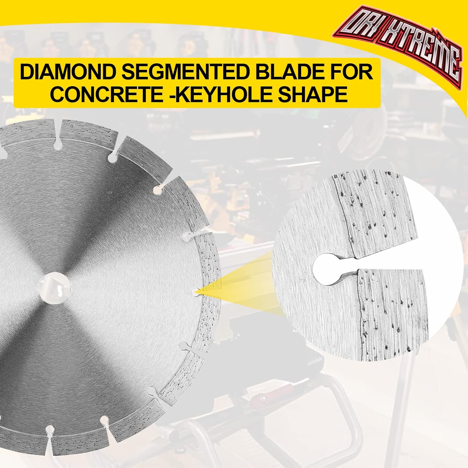 10 Inch Diamond Saw Blade 10pcs, Segmented General Purpose Blade Dry/Wet Cutting Concrete, Masonry, Brick, Block,7/8'-5/8' Arbor