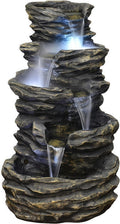 Top Outdoor Water Fountain Outside, Garden Water Fountain Decor for Gardens, Landscaping, Patios, Lawns (Small)