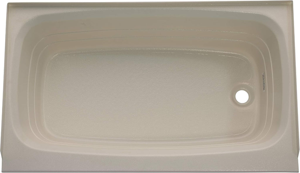 Lippert Replacement 24' x 40' Parchment Bathtub with Right Drain, Scratch-Resistant ABS Acrylic for RVs, Travel Trailers, 5th Wheels, Motorhomes - P2440RHSPK