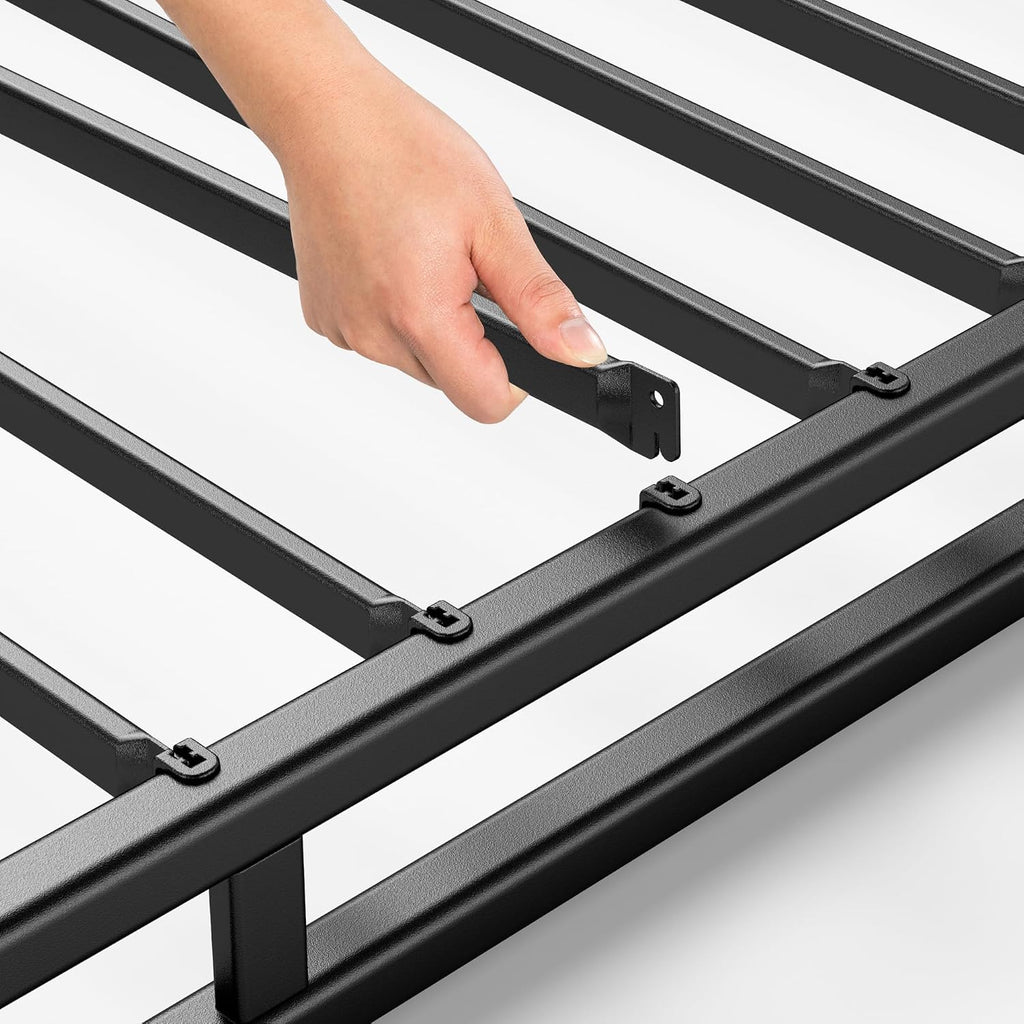 Zinus 4 Inch Low Profile Quick Lock Smart Box Spring/Mattress Foundation/Strong Steel Structure/Easy Assembly, Twin, White