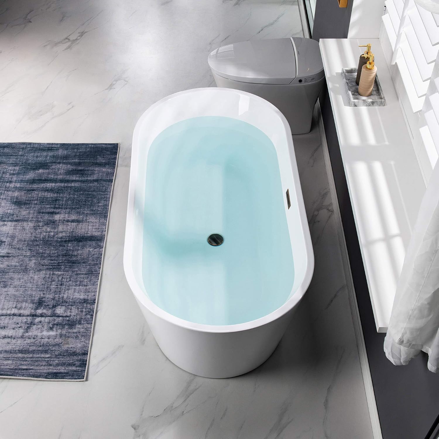 WOODBRIDGE BTA1514-ORB-Drain &O Bathtub, Oil-Rubbed Bronze