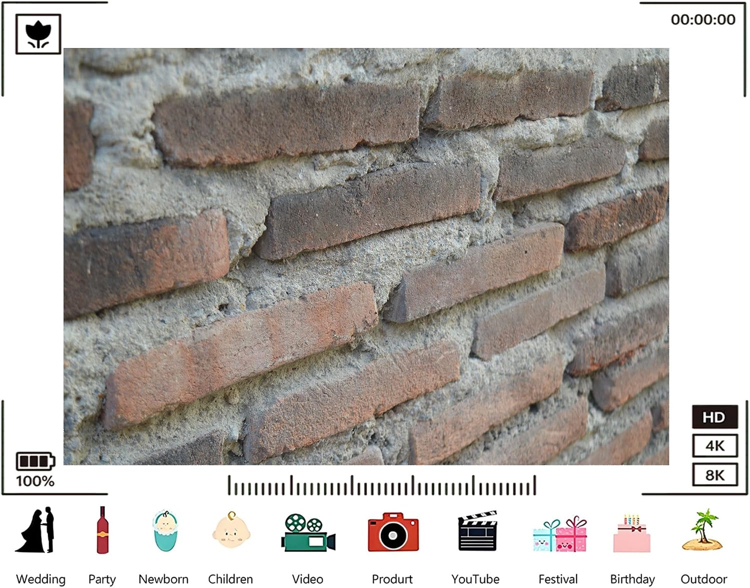 Trykid 20x10ft Aged Red Brick Wall Backdrop Rustic Textured Masonry Photography Background Wedding Bridal Shower Birthday Party Decoration Photo Booth Prop Fabric