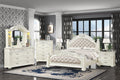 First of a Kind Platinum White Queen 5 Piece Bedroom Set
