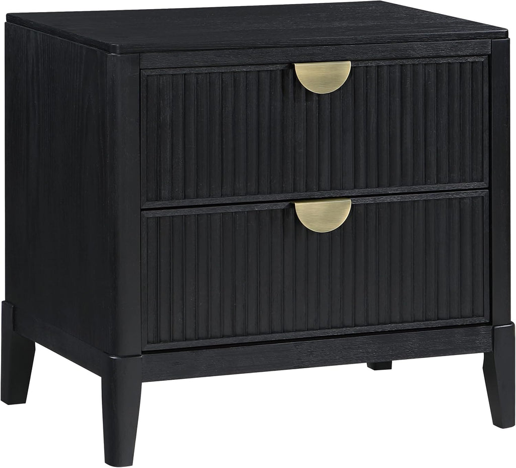 Coaster Home Furnishings Brookmead Transitional 4-Piece Bedroom Set Queen Size Panel Bed Frame 60-inch Headboard Black 224711Q-S4