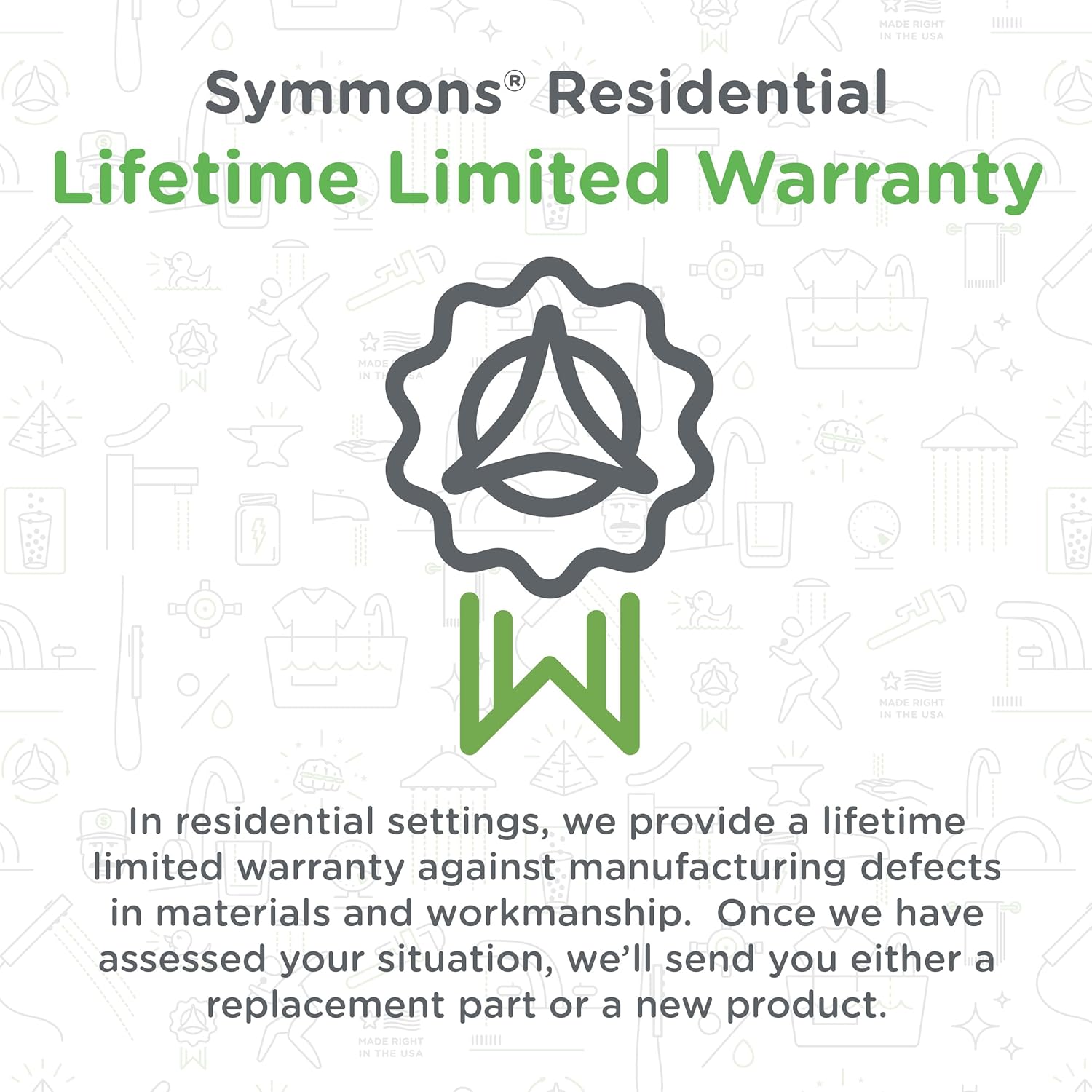 Symmons Identity HydroMersion Single Handle Shower Trim Kit with Volume Control - 2.0 GPM