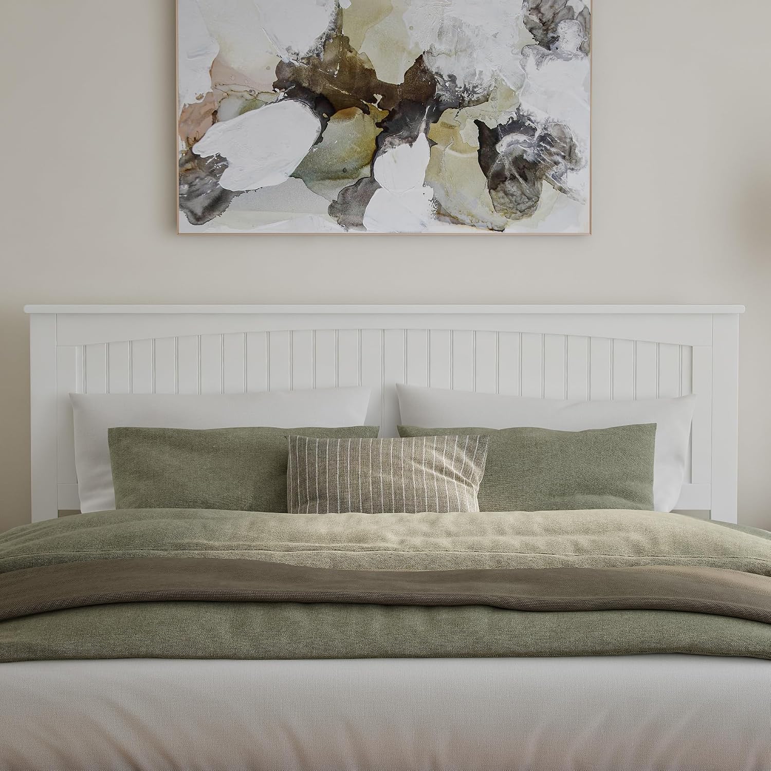 AFI, Nantucket King Solid Wood Panel Headboard, White