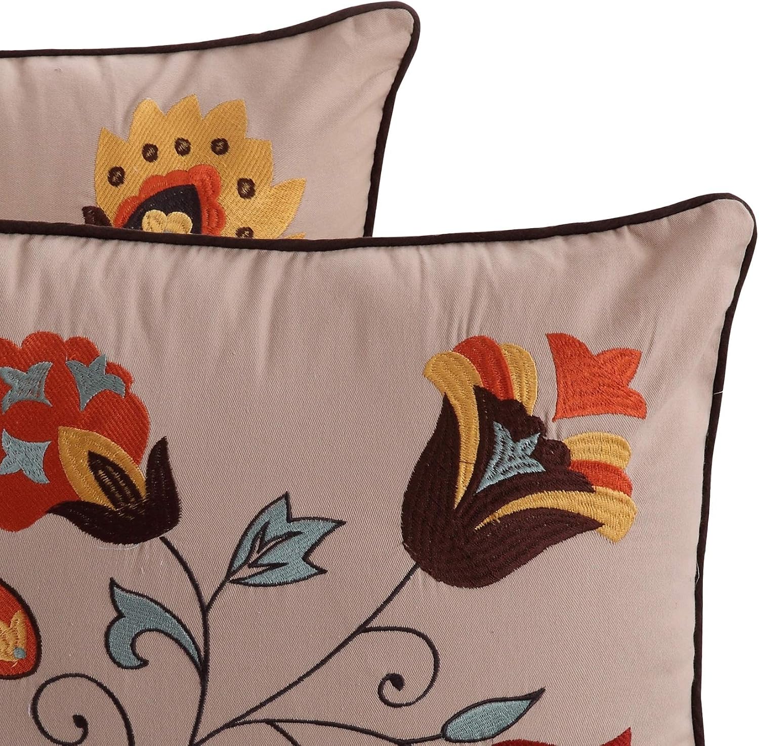 Greenland Home GL-1010GBSQ Sedona Quilt Set, 5-Piece Full/Queen, Gray