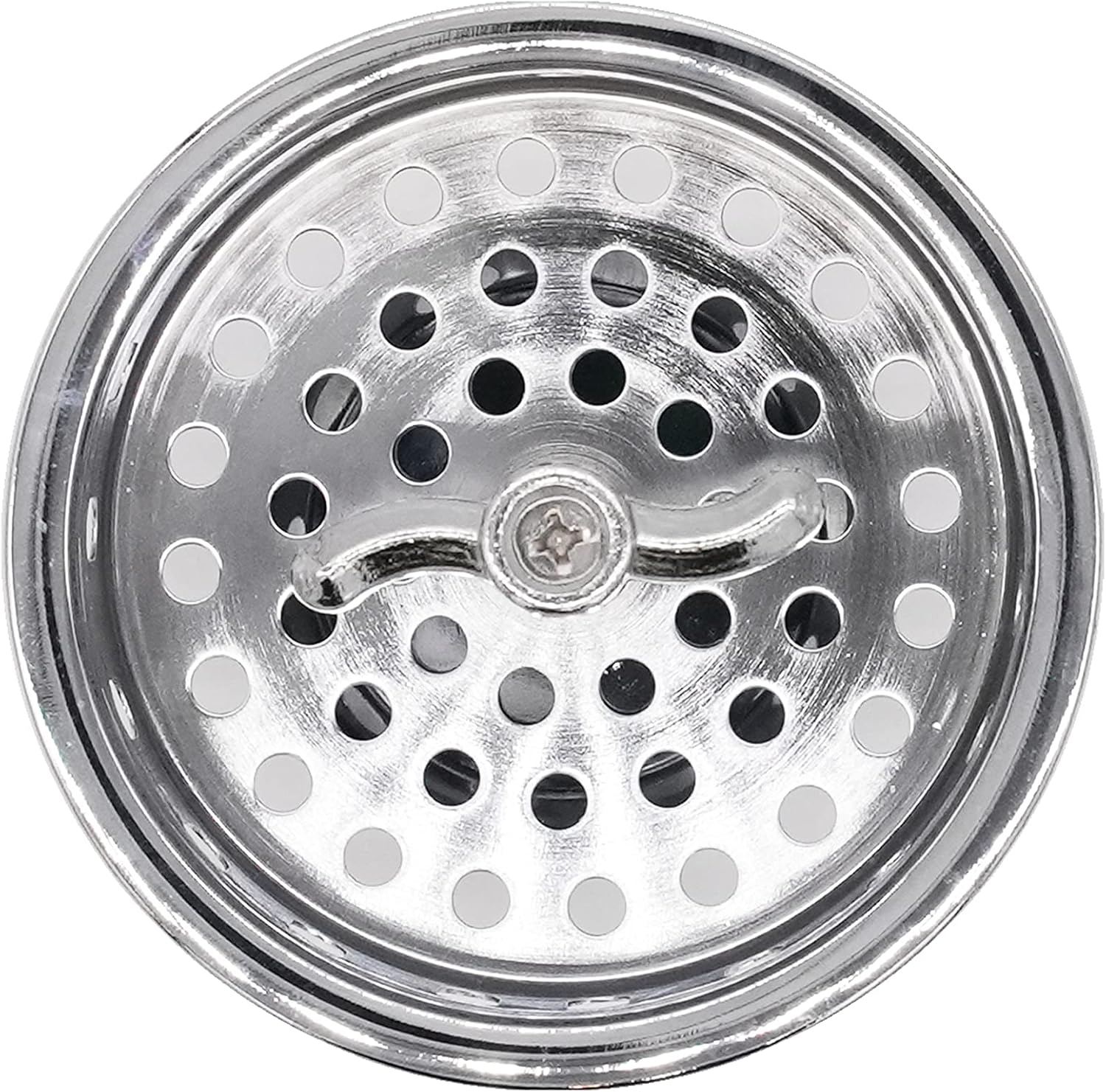 Westbrass CO2175-26 Combo Pack 3-1/2' Wing Nut Twist Style Large Kitchen Sink Basket Strainer and Waste Disposal Drain Flange with Stopper, Polished Chrome