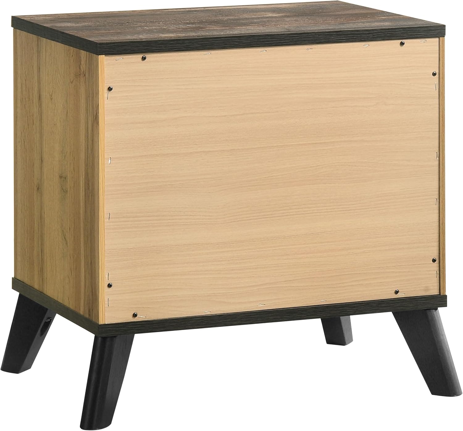 Coaster Home Furnishings Kaywood Mid-Century Modern 4-Piece Bedroom Set Queen Size Panel Bed Frame 52-inch Headboard Weathered Brown and Natural Pine 225001Q-S4