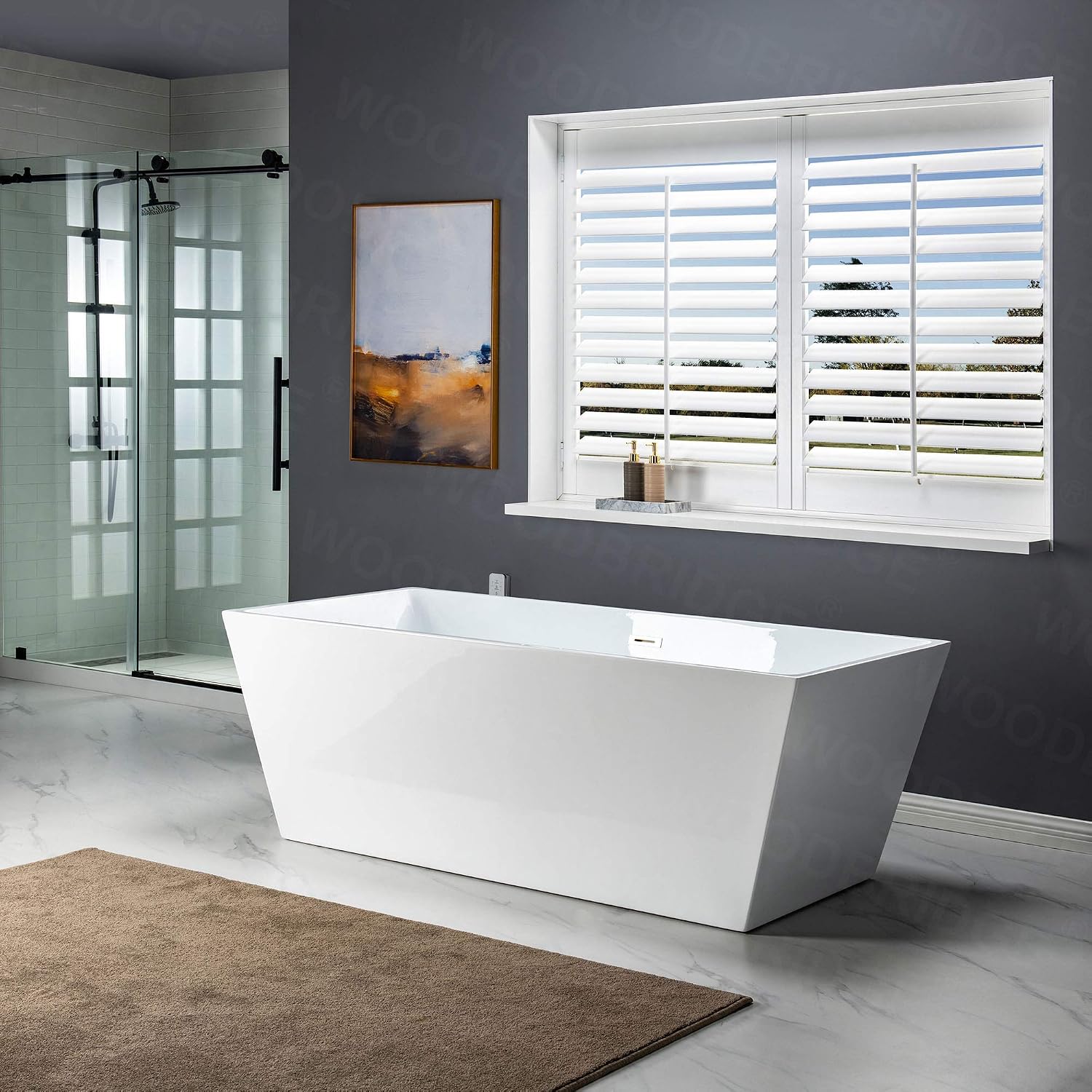 WOODBRIDGE B0003-C-Drain &O Bathtub, White