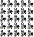Tubular Cam Lock, Keyed Alike Removable Key (1 Inch 90°, Chrome Pack of. 25)