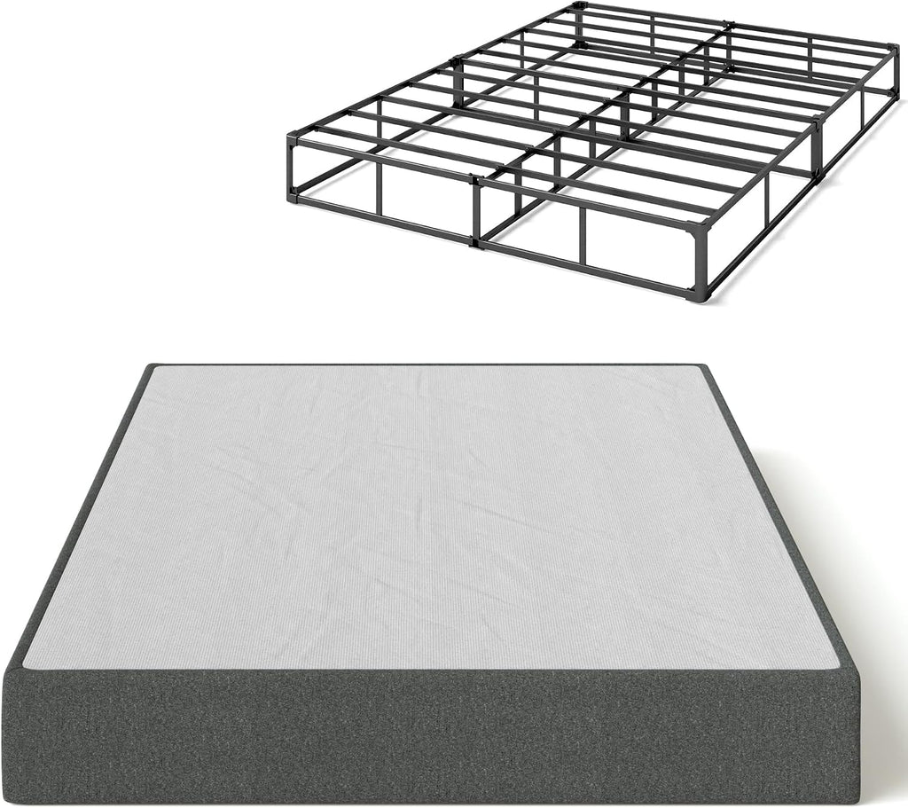 Zinus 9 Inch WonderBox(TM) Smart Box Spring, Quick Assembly Mattress Foundation, Durable Metal Frame, King, Grey