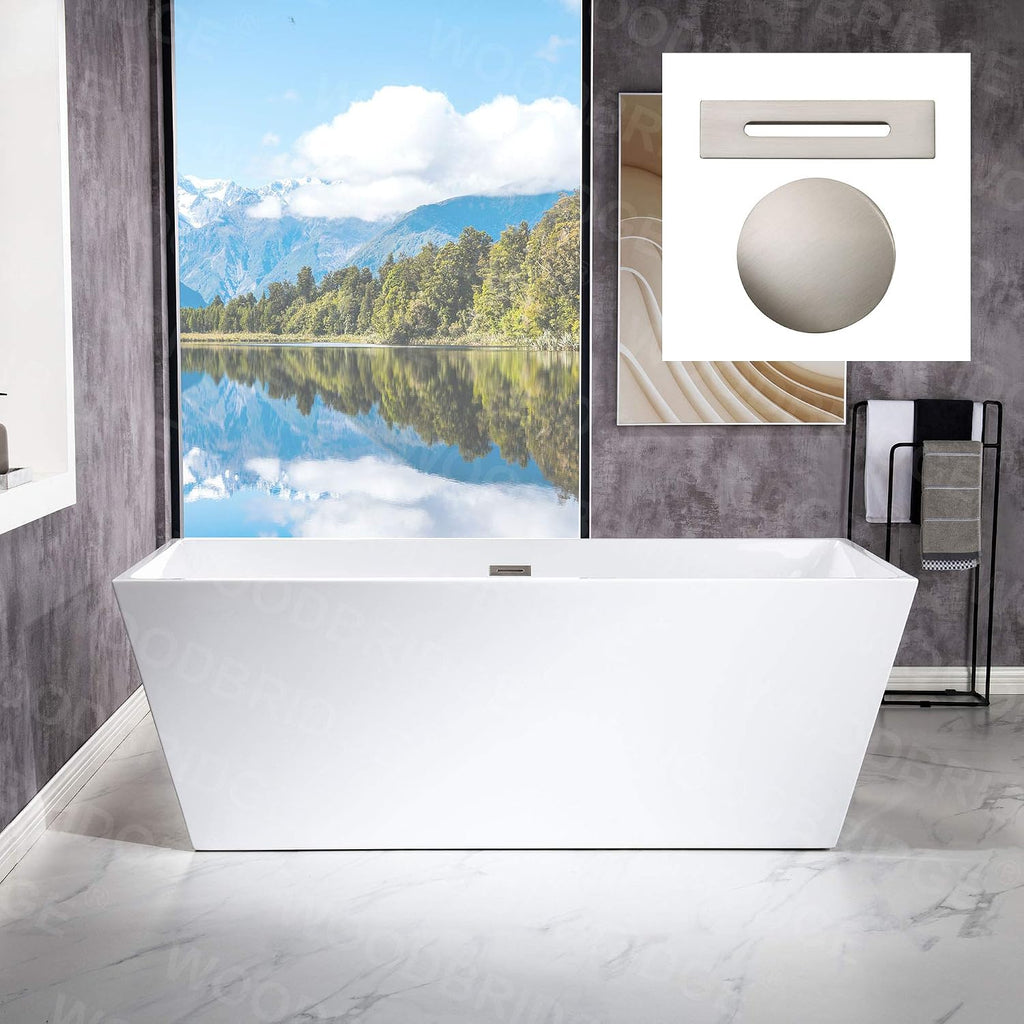 WOODBRIDGE B0003-B/N-Drain &O Bathtub, White