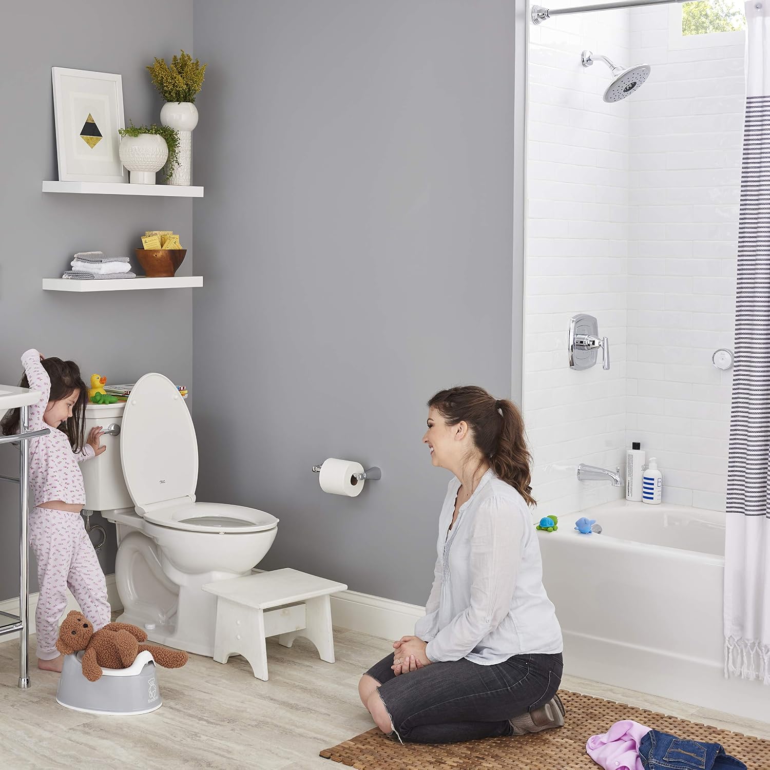 American Standard 2392202.020 Princeton 60 in. x 30 in. Americast Above-Floor Rough-In Bathtub with Left Drain and Built-In Overflow, White