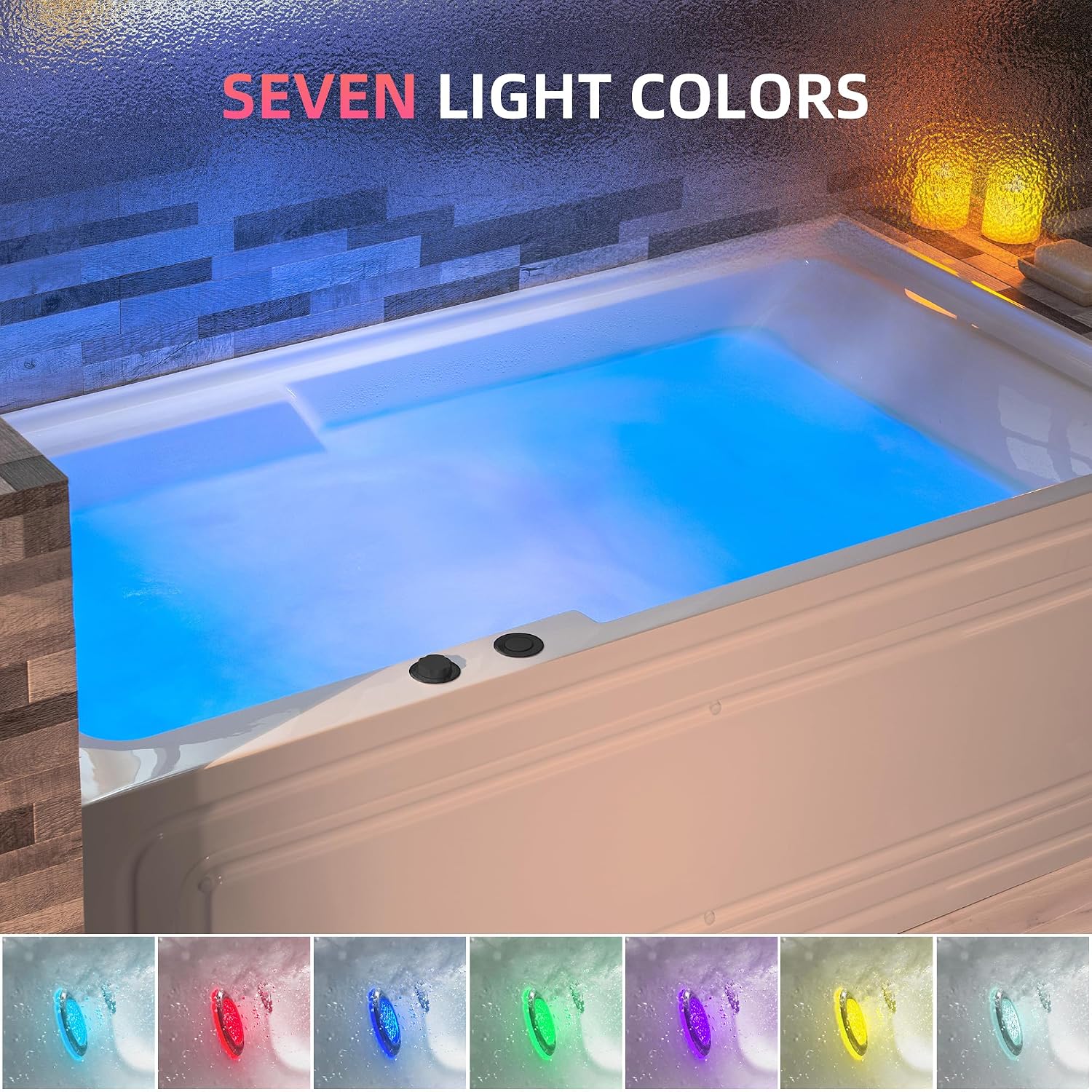 WOODBRIDGE 60' Alcove Acrylic Rectangular Whirlpool Heated Jetted Tub in White with Left Drain, Matte Black pop-up Drain Included BM6030L