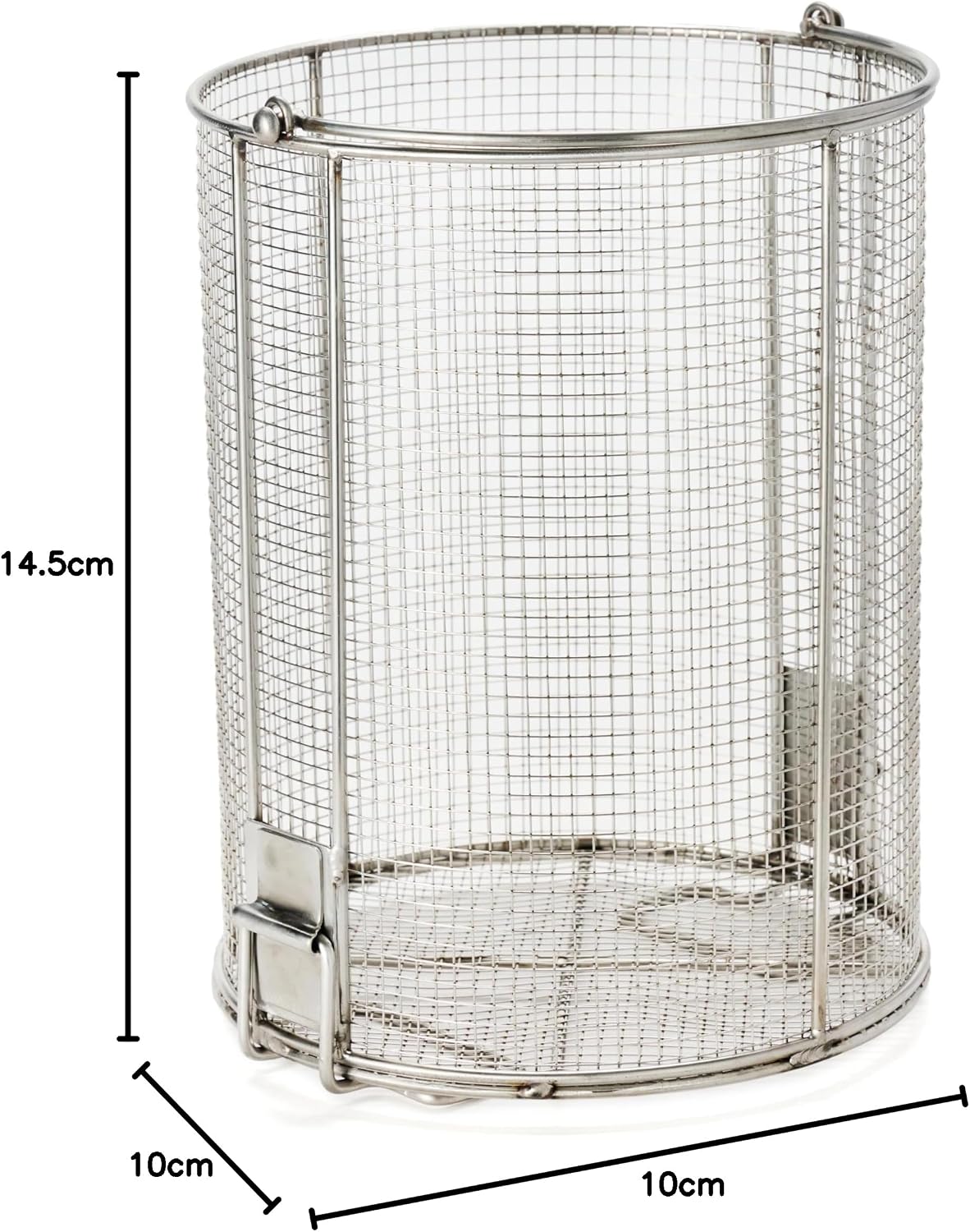 Dip N' Drain – Stainless Steel Part Cleaning Strainer Basket for 5-Gallon Buckets (Bucket Included) | 1/4″ Mesh, Swing Handle, Perfect for Mechanics, Auto Parts, Garage, Shop & Home Workshop Cleaning