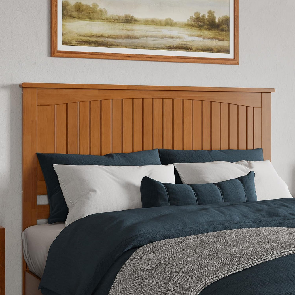 AFI, Nantucket Queen Solid Wood Panel Headboard, Light Toffee