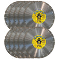 Cougar HS 14 Inch 10-Pack Diamond Concrete Saw Blade, Premium General Purpose Segmented Blade, Dry/Wet Cutting Concrete, Masonry, Brick, & Block 1'-20mm Arbor (10 Pcs)