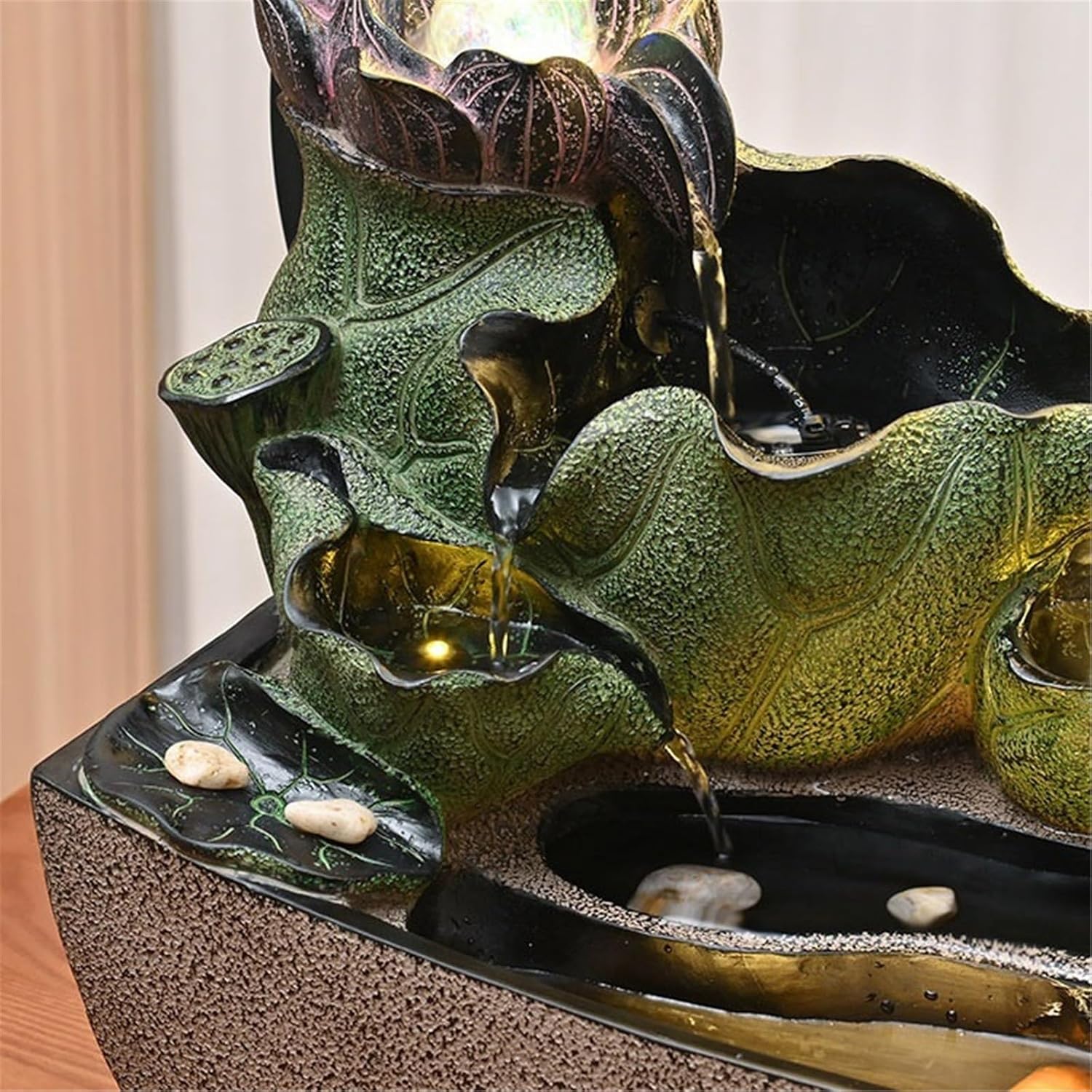Tabletop Tabletop Fountain Chinese Style Water Ornaments Circulating Waterscape Small Fish Pond Decor