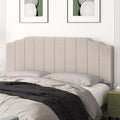 Befurtori King Size Headboard Only, Linen Wall Mounted Headboard King for Adjustable Bed Modern Upholstered Head Board Easy Assembly, Beige