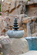 Garden Age Supply Septuple Rock Cairn Tabletop Water Fountain, Seven Rock Fountain Perfect for Indoor Decoration