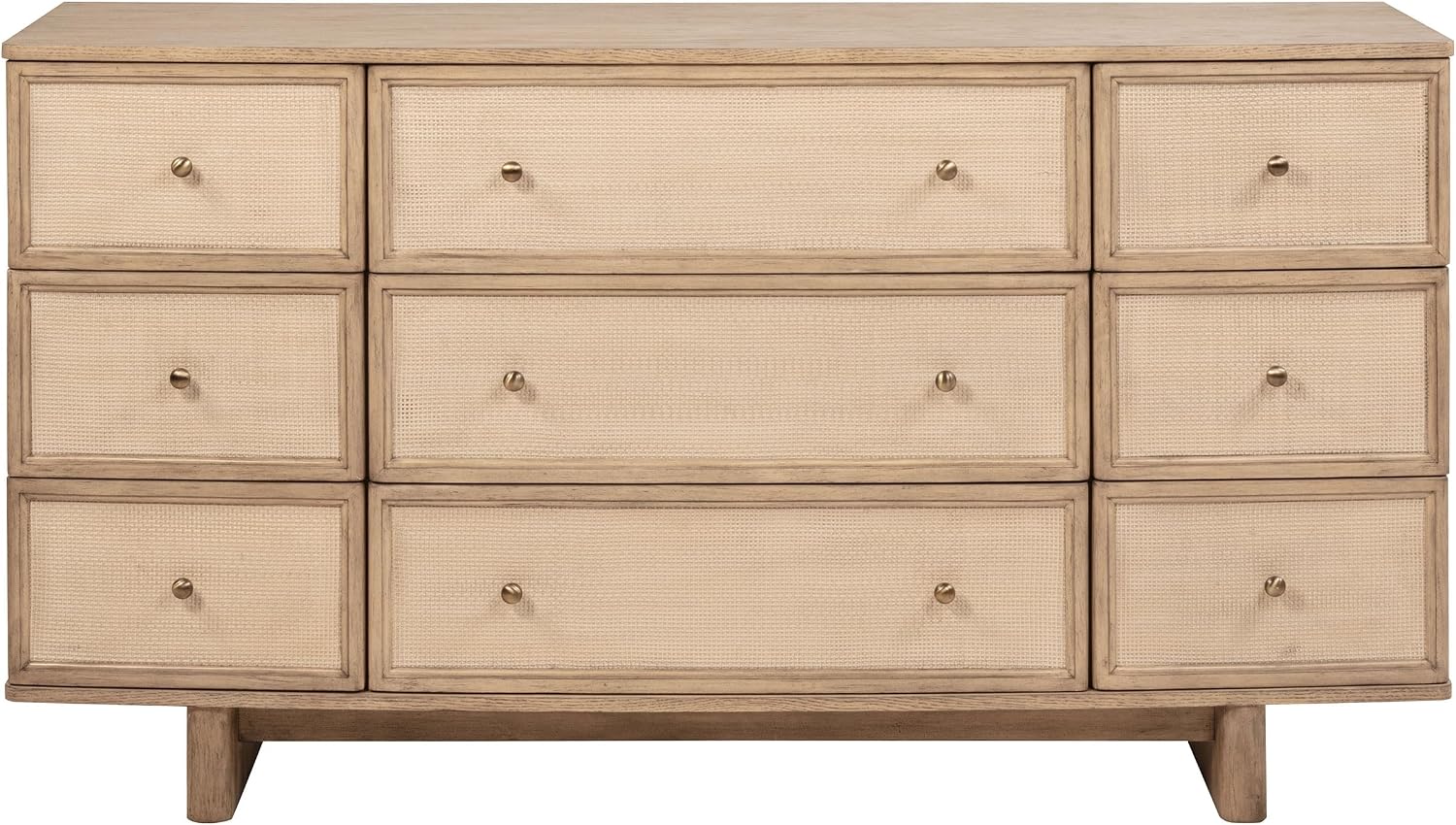 Coaster Home Furnishings Kailani Coastal 4-Piece Bedroom Set Fabric Upholstered Queen Size Wingback Bed Frame 49-inch Headboard Beige Oak 225041Q-S4
