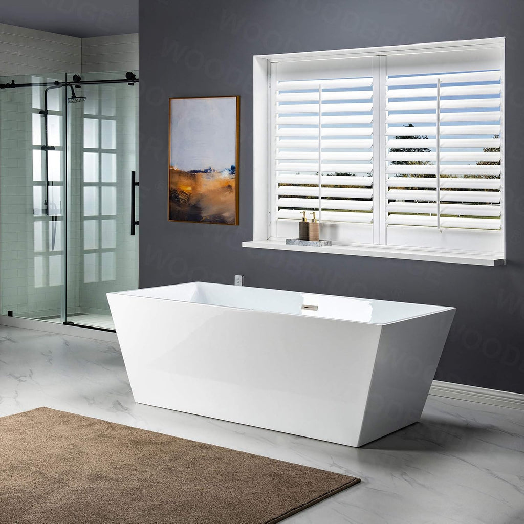 WOODBRIDGE B0003-B/N-Drain &O Bathtub, White