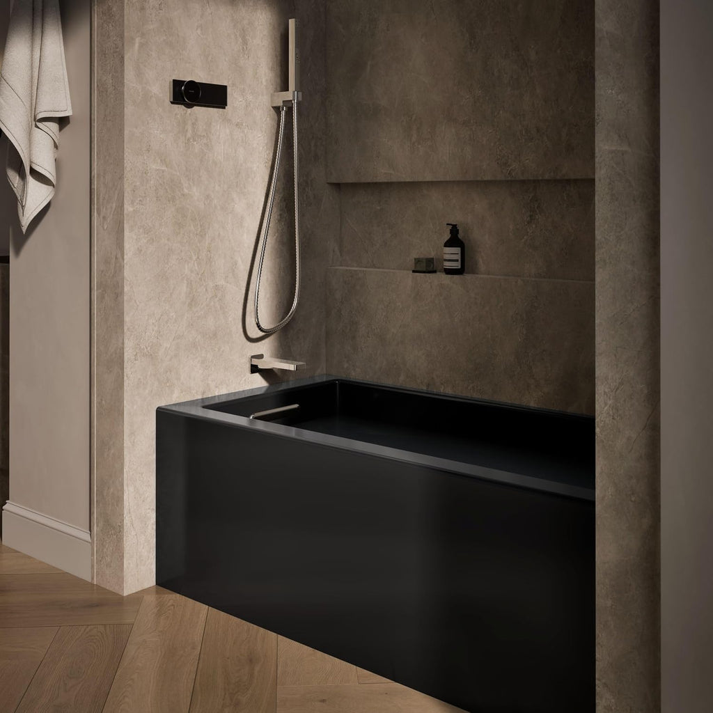 Kohler 1956-LA-7 Underscore® 60' x 30' alcove bath, left drain, Black Black